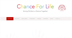 Desktop Screenshot of chanceforlife.co.uk