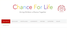 Tablet Screenshot of chanceforlife.co.uk